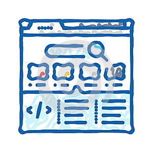 structured data markup seo icon doodle illustration