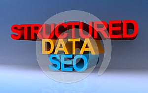 structured data seo on blue