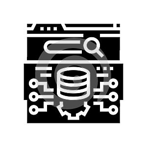 structured data seo glyph icon vector illustration