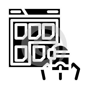 structured data seo glyph icon vector illustration photo