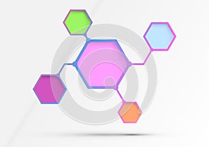 Structured diagram - information in hexagons - alg