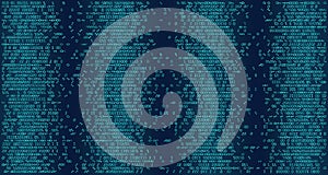 Structured Digital Logic - Cyan Binary Code Columns on Deep Blue Matrix