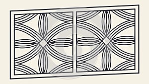 Structured Geometric Window Pattern: Modern Abstract Design, vector design Generative AI