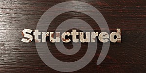 Structured - grungy wooden headline on Maple - 3D rendered royalty free stock image