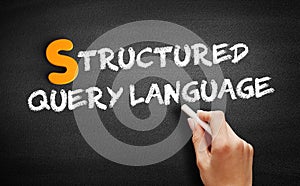 Structured Query Language text on blackboard