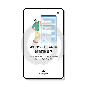 structured website data markup vector