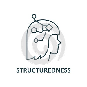 Structuredness vector line icon, linear concept, outline sign, symbol