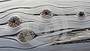 Structures are darker and cracked indicating age and exposure to the