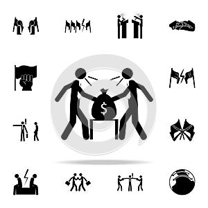 the struggle of business people icon. conflict icons universal set for web and mobile