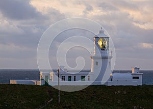 Strumble Head Lighthouse at dusk