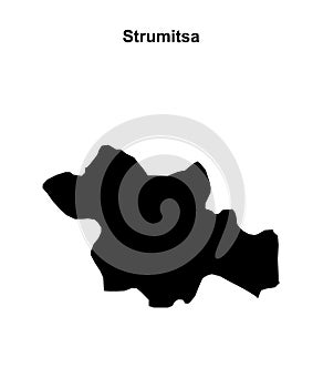 Strumitsa outline map
