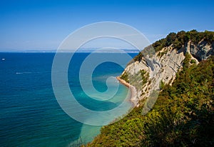 Strunjan cliff on the Coast line of Slovenia
