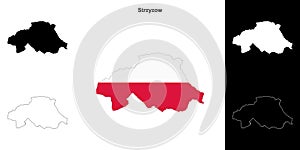 Strzyzow outline map
