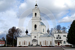 Sts. Peter and Paul Cathedral, built in classic style, late 18th century, Tarusa, Russia
