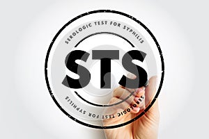 STS - Serologic Test for Syphilis acronym, medical concept background