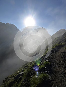 Stubai high-altitude hiking trail, lap 8 in Tyrol, Austria