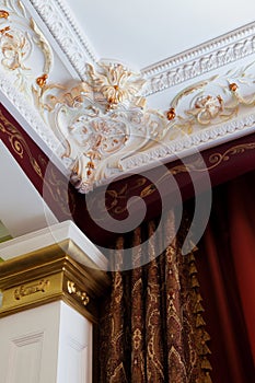 Stucco on the ceiling