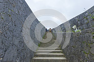 Stucco Roof and rampart of Shurijo castle, Okinawa