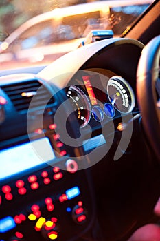 Stuck in traffic jam