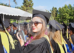 Student Applauding at Ceremony