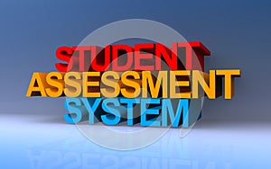 student assessment system on blue