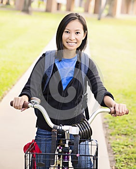 Student with Bike
