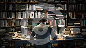 student books computer