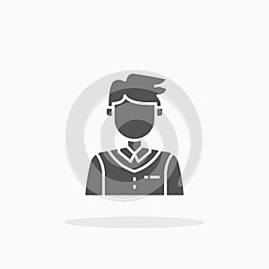 Student Boy glyph icon