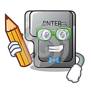 Student button enter on a keyboard character