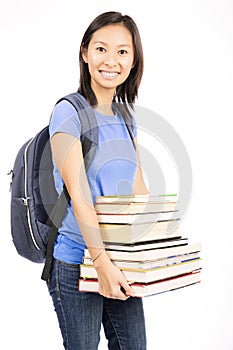 Student carrying books