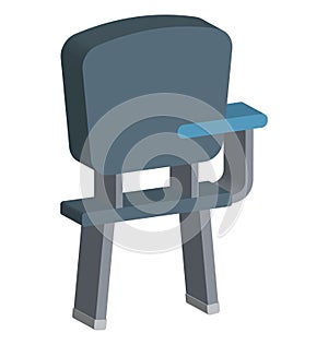 Student Chair Isolated Vector Icon Editable