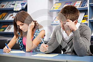 Student cheating at test exam