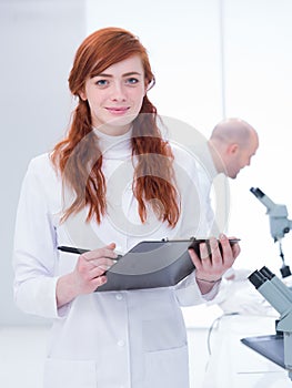 Student in a chemistry lab