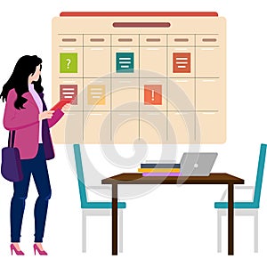 Student choosing class schedule schedule