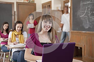 Student in classroom