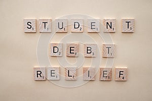 Student debt relief concept