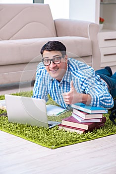 The student doing distance mba online training