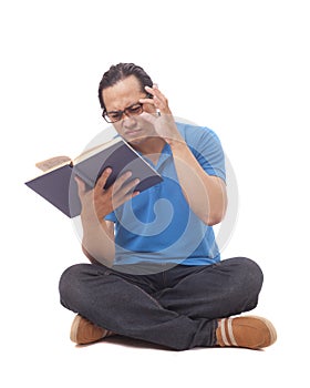 Student With Eye Sight Problem, Hard to Read a Book