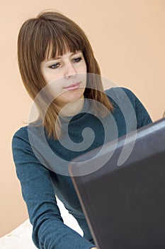 Student girl with laptop