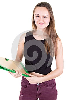 Student Girl portrait isolated over background
