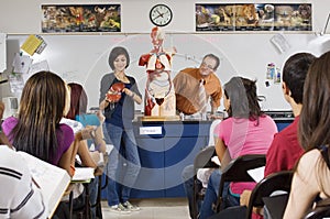 Student Giving Presentation In Science Class