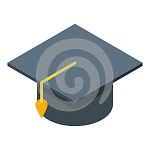 Student graduated subsidy icon, isometric style