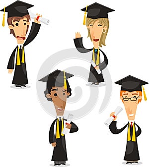 Student graduation illustrations