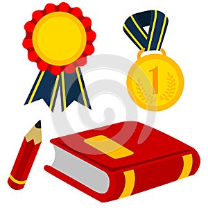 Student Graduation Ornament Illustration Vector Clipart