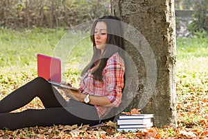 Student learning-using laptop