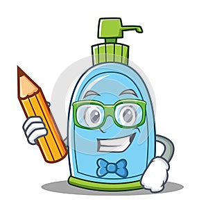 Student liquid soap character cartoon