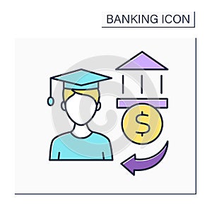 Student loan color icon