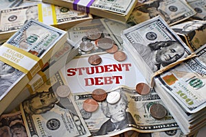 Student Loan Debt Trap With Tuition Fees Compounding In Interest From High Interest Loan Rates On The Loan