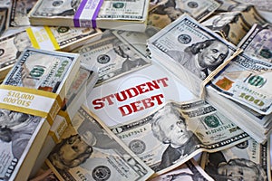 Student Loan Debt Trap With Tuition Fees Compounding In Interest From High Interest Loan Rates On The Loan