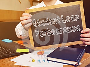 Student Loan Forbearance is shown on the business photo